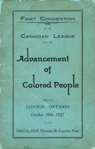 First convention for the Canadian League for the Advancement of colored people 