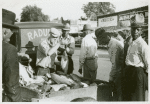 Selling fish on Saturday afternoon, Lexington, Holmes County, Mississippi Delta, Mississippi, November 1939.