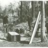 Digging out a cemetery to be moved from the Santee-Cooper basin, Near Bonneau, South Carolina.