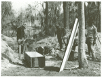 Digging out a cemetery to be moved from the Santee-Cooper basin, Near Bonneau, South Carolina.