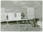 Putting up the walls on a prefabricated house at the FSA [Farm Security Administration] project in Pacolet, South Carolina.