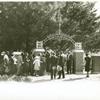 On All Saints' Day at New Roads, La. Negroes assembled in the church for preliminary ceremnoies and then marched en masse to the cemetry for ceremonies there; The part of the group is shown entering the cemetry.