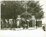 On All Saints' Day at New Roads, La. Negroes assembled in the church for preliminary ceremnoies and then marched en masse to the cemetry for ceremonies there; The part of the group is shown entering the cemetry.