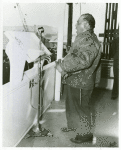 Marcus Hall, an African American shipyard worker, singing at the ship launching of the SS S. Hall Young at Richmond Shipyard No. 2