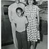 Captain Clark M. Valentine, of Battle Creek, Michigan, is shown with his wife, Mrs. Frances I. Valentine, and son, Clark, Jr., in Leghorn (Livorno), Italy, after driving up from Naples where his family debarked from the SS Thomas Barry