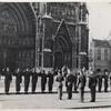 Sixteen African American soldiers taking the Oath in Vienna, Austria