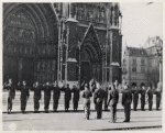 Sixteen African American soldiers taking the Oath in Vienna, Austria
