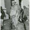 Master Sgt. Oliver Mason of Hickory, Kentucky, embarking on transport