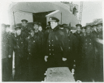 U.S. Navy African American sailors lined up for the USS  Mason's commissioning ceremony, Boston Navy Yard