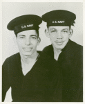 Portrait of two African American brothers Charles Charlton (left) and George Charlton (right) in their sailor uniforms