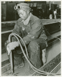 Miss Anna Bland, an African American woman, working on the SS George Washington Carver