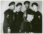 Group photograph of the U.S. Coast Guard Quartet members while singing, New York, N.Y.