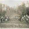 Eastern Indians working on construction of a path through forest.