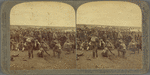 The Boer prisoners (Cronje's men) resting on the road from Paardeberg to Modder River, S. Africa