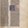 III Kings, historiated initial: Abishag and David, marginal sketch