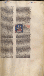 III Kings, historiated initial: Abishag and David, marginal sketch