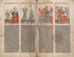 King Saul’s ingratitude; Cain slays Abel;  the Mocking of  Christ and Miriam’s husband Hur suffocated by spittle of Jews