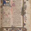 Te igitur, historiated initial, Priest at altar