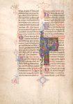 Initial 'P' with Nativity