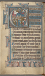 Psalm 97, 98, historiated initials, border