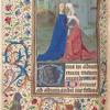 Miniature of the Visitation, border with grotesques, strawberries and flowers, initial