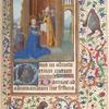 Leaf with miniature of Presentation in the Temple, borders with grotesques and flowers