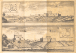 South prospect and a plan of Dickscove Fort; S. W. prospect of the English & Dutch Forts at Sakkundi