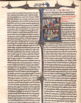 Numbers, historiated initial, with detail