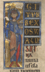 St. Oswald, historiated initial