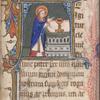 Te igitur, historiated initial, Priest at altar