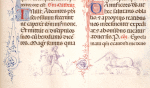 Lower border, man and unicorn