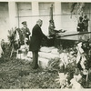 President Hoover laying a wreath on Harding's tomb.