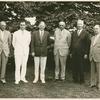 Pres. Hoover, Nathan Adams, Morton Fish, F. W. Fort, Dr. J.  M. Gries, W. E. Best.