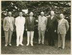 Pres. Hoover, Nathan Adams, Morton Fish, F. W. Fort, Dr. J.  M. Gries, W. E. Best.