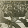 Mr. and Mrs. Hoover on inauguration platform.