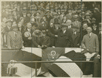 Mr. and Mrs. Hoover on inauguration platform.