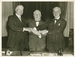 Thos. A. Buckner, Herbert Hoover, Alfred E. Smith.