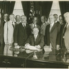 Pres. Hoover at his desk.
