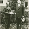 Pres. Hoover, I. E. Lambert holding a record disk.