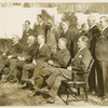 Pres. Hoover and cabinet posing on the lawn of the White House.