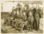 Pres. Hoover and cabinet posing on the lawn of the White House.