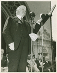 Ex-Presidnet Hoover speaking at San Diego exposition.