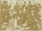 The descendants of Victor Hugo at the ceremony. In the center is grandson Georges Hugo who is looking at his sister Jeanne, now Movnne? Chareul?, the little boy is George's son.