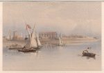 General view of the ruins of Luxor, from the Nile. 1838.