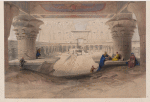View from under the portico of Temple of Edfou [Idfû], Upper Egypt.