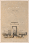 Great gateway leading to the Temple of Karnac [Karnak], Thebes. [Title vignette, vol. 2]