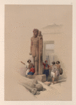 Colossus in front of Temple of Wady Saboua [Wadi al-Sabua], Nubia.