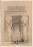 View from under the portico of the Temple of Dendera [Dandara].