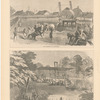 Exhuming the Remains of President Monroe in the Second Street Cemetery; Lying in State at the City Hall, New York; the landing at Richmond; the ceremony at the grave, Hollywood Cemetery, Richmond, Virginia.