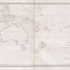 Carte de la patie de l' océan  pacifique, percourue par ;a corvette l' astrolabe, dressée par MM. D'urville et  lottin. 1833